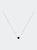 .925 Sterling Silver 3.0 Cttw Treated Black Diamond Bezel Solitaire 18" Pendant Necklace