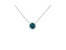 .925 Sterling Silver 3.5 mm Blue Sapphire Gemstone Solitaire 18" Pendant Necklace - Blue