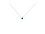 .925 Sterling Silver 3.5 mm Blue Sapphire Gemstone Solitaire 18" Pendant Necklace