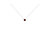 .925 Sterling Silver 3.5mm Red Garnet Gemstone Solitaire 18" Pendant Necklace