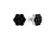 .925 Sterling Silver 4.0 Cttw Prong Set Round-Cut Treated Black Diamond Floral Cluster Stud Earring
