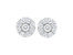 .925 Sterling Silver 5/8 Cttw Lab-Grown Diamond Flower Earring - Silver