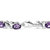 .925 Sterling Silver 7x5mm Oval Amethyst and Diamond Accent X-Link Bracelet (H-I Color, SI1-SI2 Clarity)