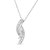 .925 Sterling Silver Diamond Accent Bypass Curve 18" Pendant Necklace - I-J Color, I3 Clarity - Sterling Silver