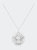.925 Sterling Silver Diamond Accent Cancer Zodiac Design 18" Pendant Necklace Medallion