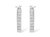 .925 Sterling Silver Diamond Accent Channel Set Style Hoop Earring - White