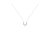 .925 Sterling Silver Diamond Accent Horseshoe U Shape 18" Pendant Necklace