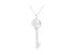 .925 Sterling Silver Diamond Accent Zodiac Key 18" Pendant Necklace
