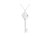 .925 Sterling Silver Diamond Accent Zodiac Key 18" Pendant Necklace