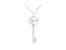 .925 Sterling Silver Diamond Accent Zodiac Key 18" Pendant Necklace - White