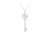 .925 Sterling Silver Diamond Accent Zodiac Key 18" Pendant Necklace