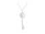 .925 Sterling Silver Diamond Accent Zodiac Key 18" Pendant Necklace