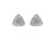 .925 Sterling Silver Diamond Accented Trillion Shaped 4-Stone Halo-Style Stud Earrings
