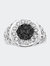 .925 Sterling Silver Diamond Cluster Ring - Silver