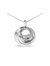 .925 Sterling Silver Endless Wave Swirl Statement Medallion 18" Pendant Necklace