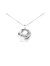 .925 Sterling Silver Endless Wave Swirl Statement Medallion 18" Pendant Necklace - Silver