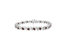 .925 Sterling Silver, Lab-Grown Gemstone and 1/6 Cttw Round Diamond Tennis Bracelet - White