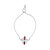 .925 Sterling Silver Marquise Garnet And Diamond Accent Lariat 4"-10" Fleur De Lis Adjustable Bolo Bracelet (H-I Color, SI1-SI2 Clarity)