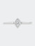 .925 Sterling Silver Miracle-Set Diamond Accent Cushion Shaped Promise Ring - Silver