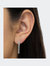 .925 Sterling Silver Miracle-Set Diamond Pave Style Hoop Earrings