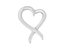 .925 Sterling Silver Open Heart-Shaped Awareness Ribbon Pendant Necklace - Sterling Silver