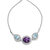 .925 Sterling Silver Oval Amethyst And Pear Blue Topaz With Diamond Accent Lariat 4"-10" Adjustable Bolo Bracelet (H-I Color, SI1-SI2 Clarity)
