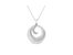 .925 Sterling Silver Pave-Set Diamond Accent Fashion Circle 18" Pendant Necklace - Silver