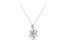 .925 Sterling Silver Pave-Set Diamond Accent Flower 18" Pendant Necklace