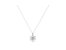 .925 Sterling Silver Pave-Set Diamond Accent Flower 18" Pendant Necklace