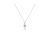 .925 Sterling Silver Prong-Set Diamond Accent Floral Cross 18" Pendant Necklace