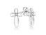 .925 Sterling Silver Prong Set Diamond Accent Floral Cross Stud Earring