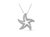 .925 Sterling Silver Prong-Set Diamond Accent Starfish 18" Pendant Necklace - Silver