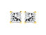 AGS Certified 1/2 Cttw Round Brilliant-Cut Diamond 14K Yellow Gold Classic 4-Prong Solitaire Stud Earrings