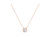 Ags Certified 10K Rose Gold 1/10 Cttw Bezel Set Round Diamond Solitaire 16-18" Adjustable Pendant Necklace