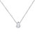 AGS Certified 14K White Gold 1/2 Cttw Diamond Pear 18" Pendant Necklace - H-I Color, VS2-SI1 Clarity