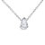 AGS Certified 14K White Gold 1/2 Cttw Diamond Pear 18" Pendant Necklace - H-I Color, VS2-SI1 Clarity - Gold