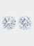 AGS Certified 14K White Gold 1.0 Cttw 4-Prong Set Brilliant Round-Cut Solitaire Diamond Push Back Stud Earrings - White