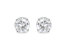 AGS Certified 2.00 Cttw Round Brilliant-Cut Diamond 14K White Gold Classic 4-Prong Solitaire Stud Earrings With Screw Backs - White