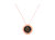 Black Rhodium over 10K Rose Gold 1/10 Carat Diamond Two Tone Round Miracle-Plate Solitaire 18” Pendant Necklace