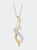Espira 10K Two-Tone Gold 1/5 Cttw Diamond Intertwined Swirl Pendant Necklace - White/Yellow