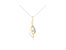 Espira 10k Two-Tone Gold Round Cut Diamond Cascade Pendant Necklace - White/Yellow