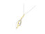 Espira 10k Two-Tone Gold Round Cut Diamond Cascade Pendant Necklace
