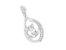 Espira 10K White Gold 1/4 Cttw Brilliant-Cut Round Diamond Spiral Link 18" Pendant Necklace - White