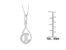 Espira 10K White Gold 1/4 cttw Round Cut Diamond Spiral Link Pendant Necklace