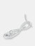 Espira 10K White Gold 1/4 cttw Round Cut Diamond Spiral Link Pendant Necklace