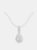 Espira 10K White Gold 1/4 cttw Round Cut Diamond Spiral Link Pendant Necklace