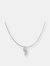 Espira 10K White Gold 1/5 cttw Round Cut Diamond Swirl Pendant Necklace