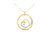 Espira 10K Yellow Gold 1/6 cttw Diamond Heart Circle Pendant Necklace - Yellow