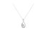 Espira .925 Sterling Silver 1/25 Cttw Diamond Accent Tear Drop Swirl Pendant Necklace