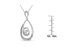 Espira .925 Sterling Silver 1/25 Cttw Diamond Accent Tear Drop Swirl Pendant Necklace